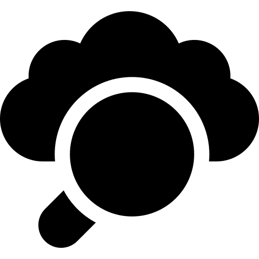 Search loupe cloud computing magnifying glass icon Search loupe cloud computing magnifying glass icon