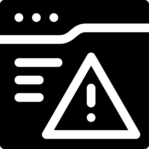 Warning seo and web error ui icon Warning seo and web error ui icon