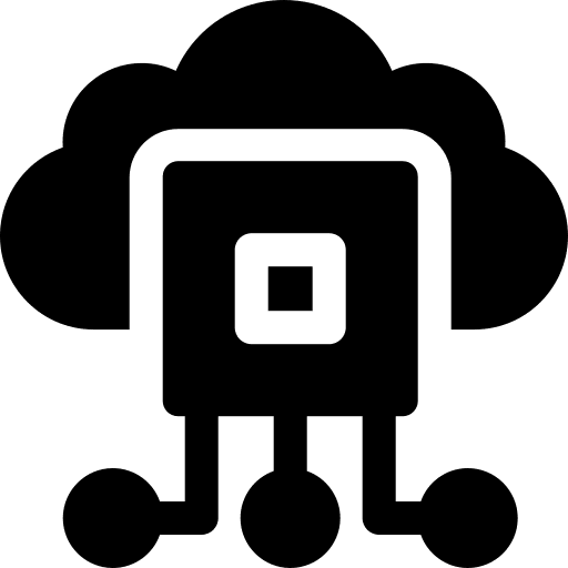 Cloud server computing database icon Cloud server computing database icon