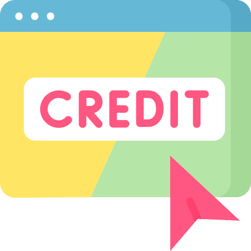 Credit smartphone credit payment method icon
