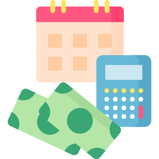 Monthly dollar date business icon