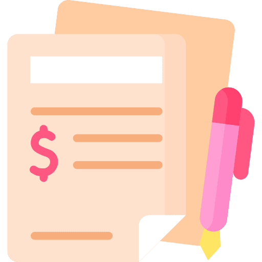 Contract file bank contract icon