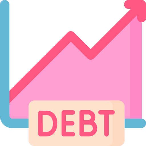 Debt business and finance finances business icon