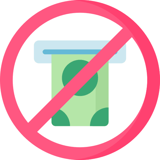 Debt cash withdrawal atm money withdrawal icon