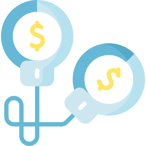 Debt coin debt handcuffs icon