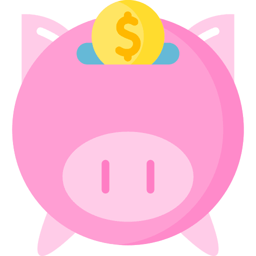 Piggy bank coin savings bank icon