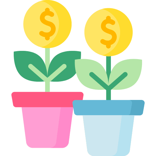 Saving money financial plant pot saving money icon