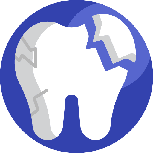 Broken tooth dentist dentistry healthcare and medical icon