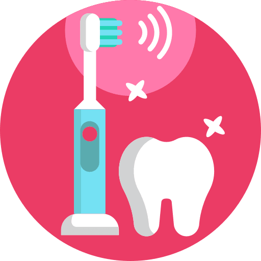 Electric toothbrush dentistry brush teeth wellness icon