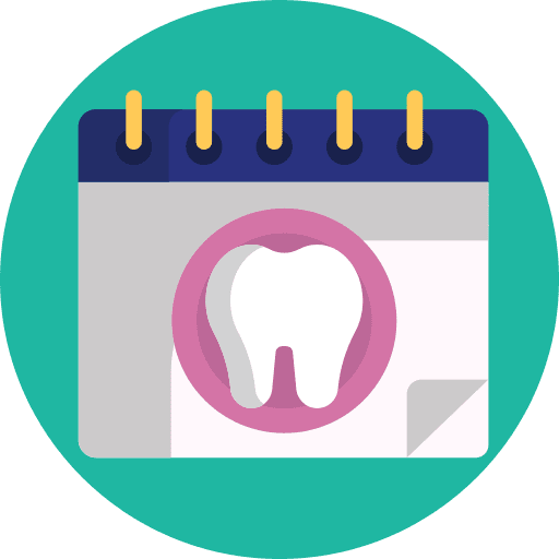 Medical appointment time and date dentist dental care icon Medical appointment time and date dentist dental care icon