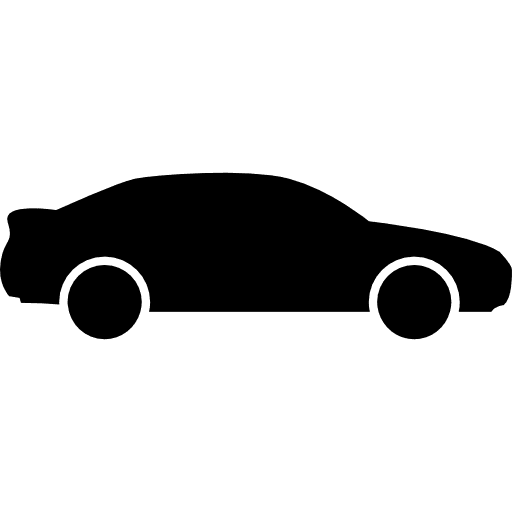 Commercial car side view silhouette coupe car side view transport icon Commercial car side view silhouette coupe car side view transport icon