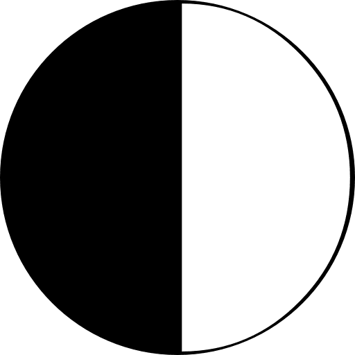 Half moon phase symbol weather symbol phase icon