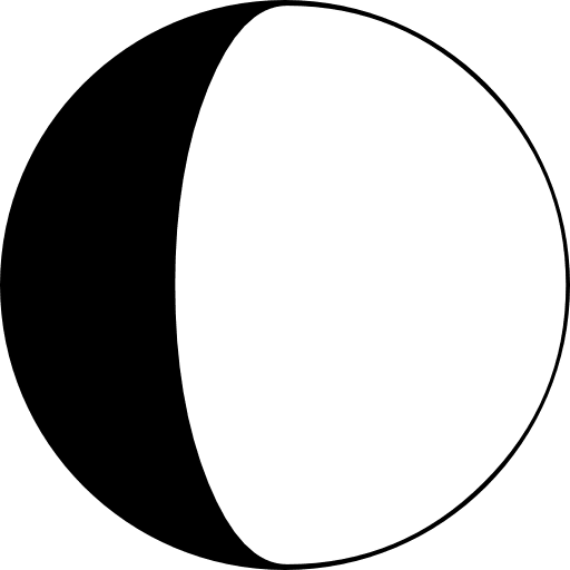 Moon phase symbol craters circle symbols icon
