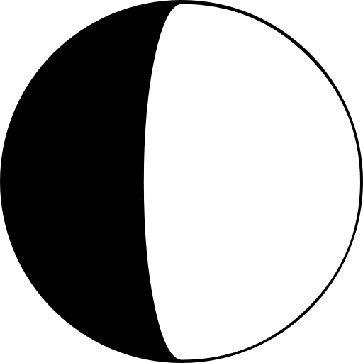 Moon phase symbol weather moon half icon Moon phase symbol weather moon half icon