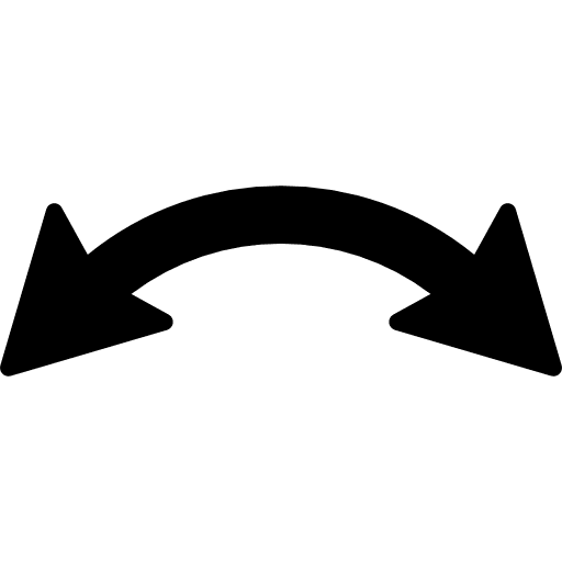 Bended arrow curve arrows directional sign bend icon