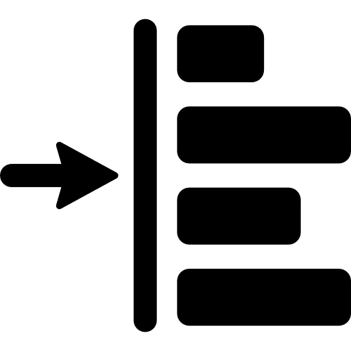 Paragraph aligment text alignment align right arrow icon