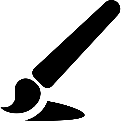 Brush stroke artist painting brush painting tool icon