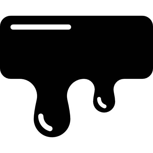 Paint drops on rectangle painter graphic design art icon