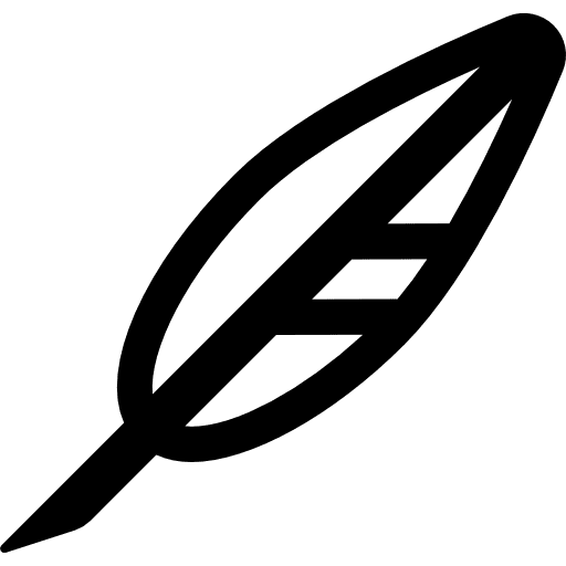 Writing feather writing smooth ink icon