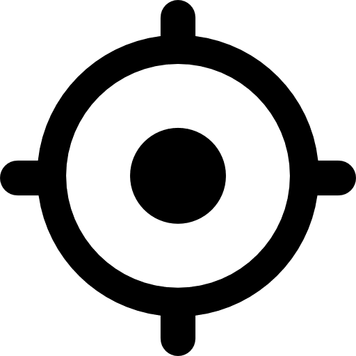 Center object shooting target circular target targeting icon