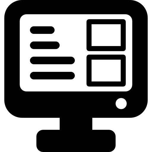 Desktop application screen technology screens icon