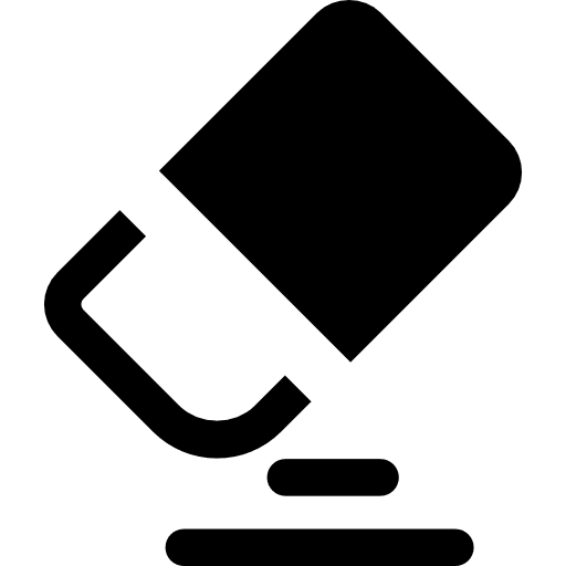 Erase lines eraser cancel delete icon