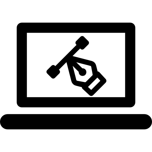 Vector software monitor computer monitor computer screen icon