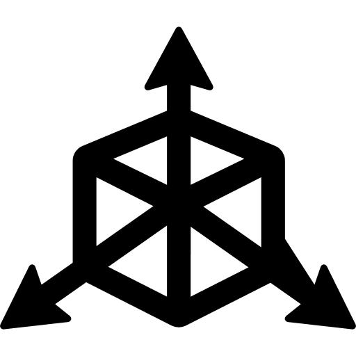 Expand object arrows expanding objects icon