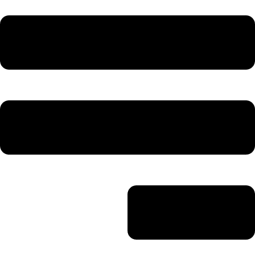 Right paragraph  right alignment lines align icon