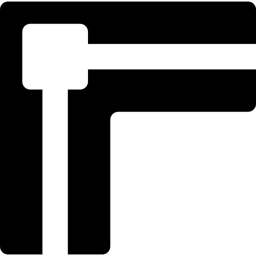 Miter join connection connectivity corner icon