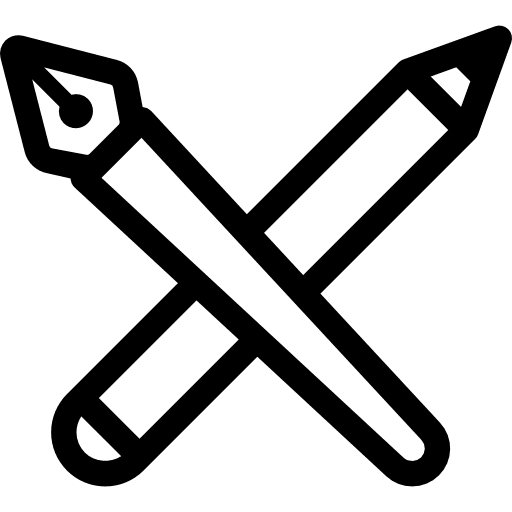 School writing tool writing pencils pen icon