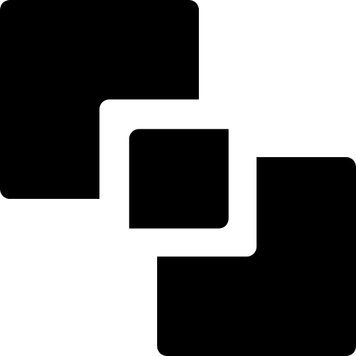 Three squares square designs symbol icon