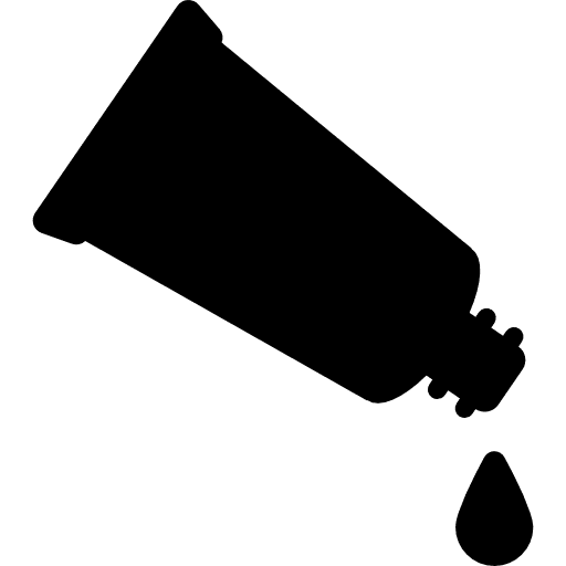 Paint tube with drop drops painter art icon