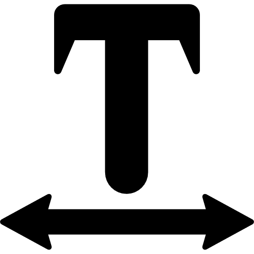 Resize text size interface arrows icon