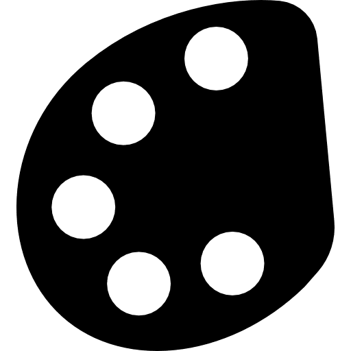 Vintage color palette artistic painter color palette icon