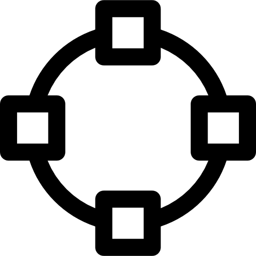 Circular points graphics editor square shapes icon