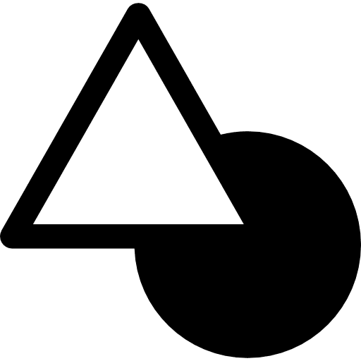Triangle and circle circles shapes pyramid icon