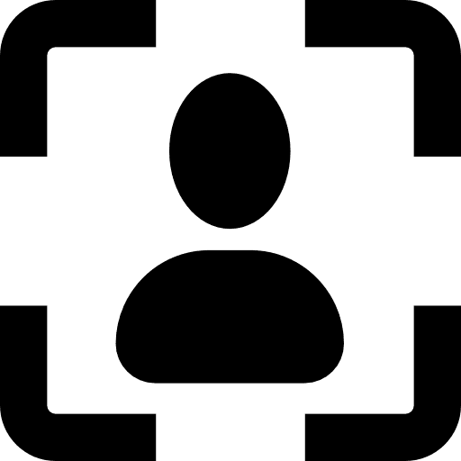 User profile in a square man avatar users icon