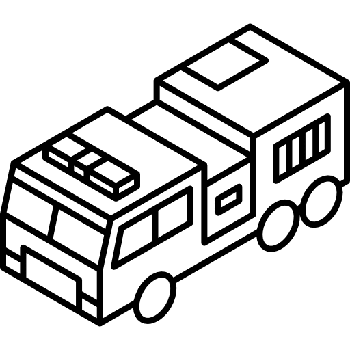 Firetruck transport automobile truck icon Firetruck transport automobile truck icon