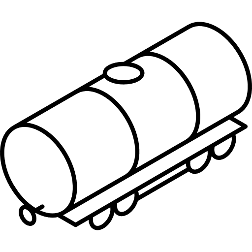 Tank wagon transport railroad train icon