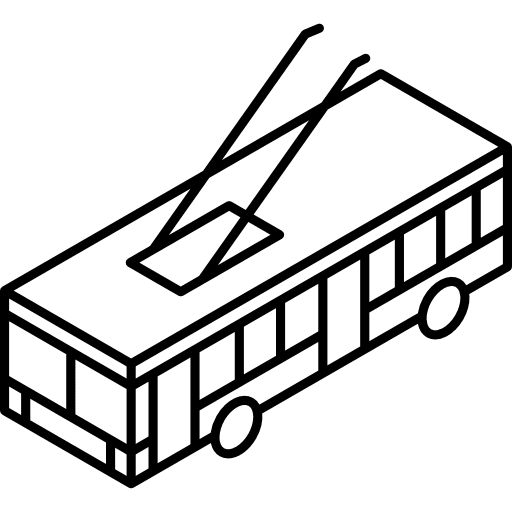 Trolleybus public transport automobile transport icon Trolleybus public transport automobile transport icon
