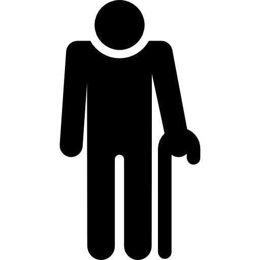 Old man people sign old people icon