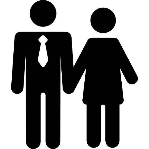 Couple man love people icon