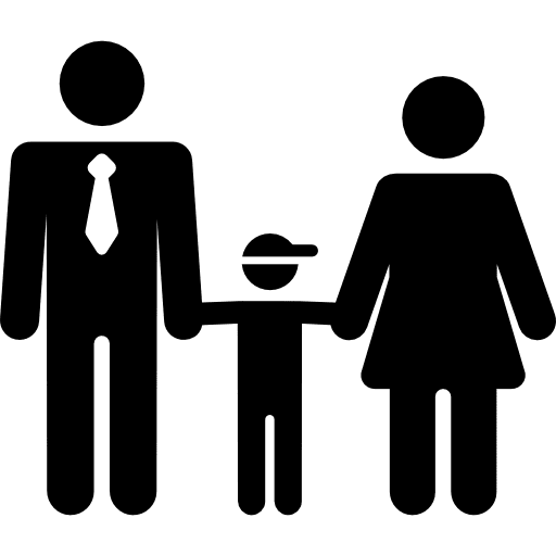 Family woman man father icon