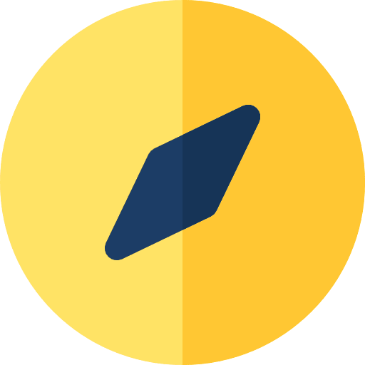 Compass explore gps maps and location icon