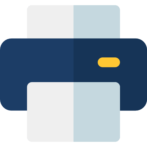 Printer printing paper electronics icon