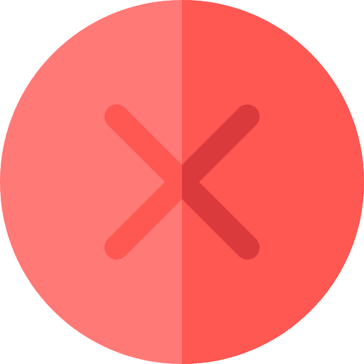 Cancel delete interface stop icon