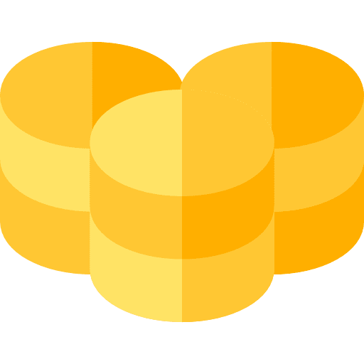 Coin commerce money stack icon