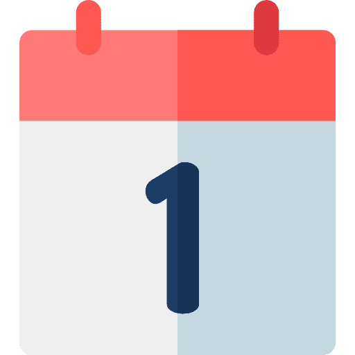 Calendar date administration time and date icon
