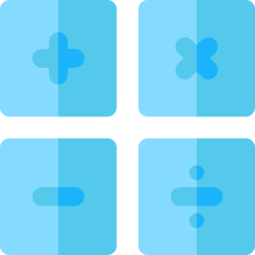 Division addition multiplication subtraction icon